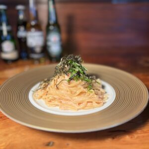 明太子と大葉のクリームパスタ